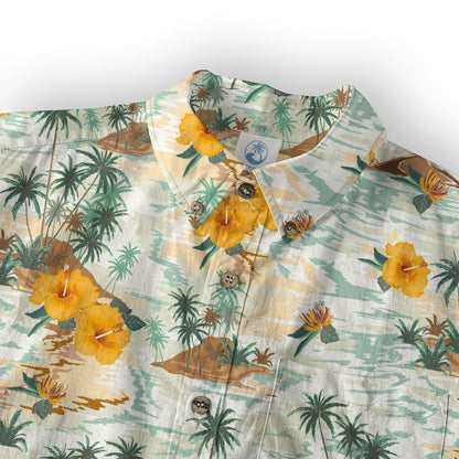 Ocean Animals Hawaiian Button Up Shirt, Sea Hawaii Shirt