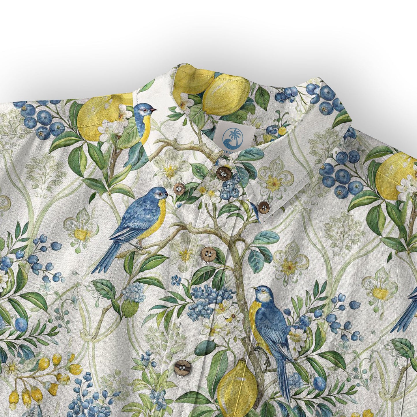 Tropical Fruits Aloha Hawaiian Button Up Shirt, Summer Beach Aloha Hawaii Shirt