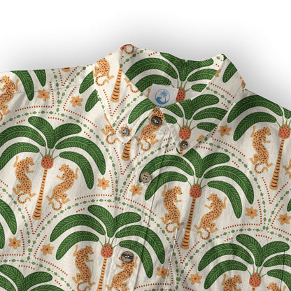 Tropical Fruits Aloha Hawaiian Button Up Shirt, Summer Beach Aloha Hawaii Shirt