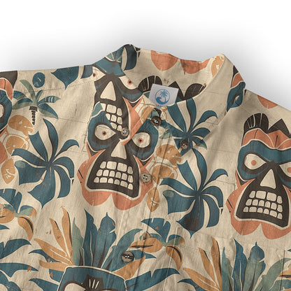 Retro Hibiscus Flowers Aloha Hawaii Shirt, Floral Hawaiian Button Up Shirt