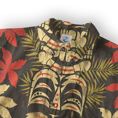 Retro Hibiscus Flowers Aloha Hawaii Shirt, Floral Hawaiian Button Up Shirt