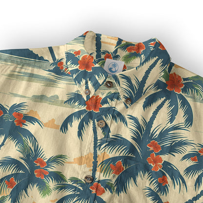 Retro Aloha Flowers Hawaii Shirt, Floral Pattern Hawaiian Shirt