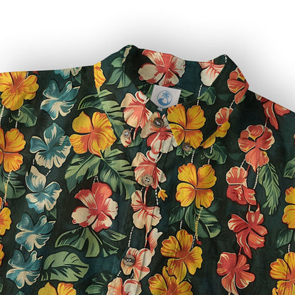 Vintage Aloha Flower Hawaii Shirt, Floral Pattern Hawaiian Shirt for Men