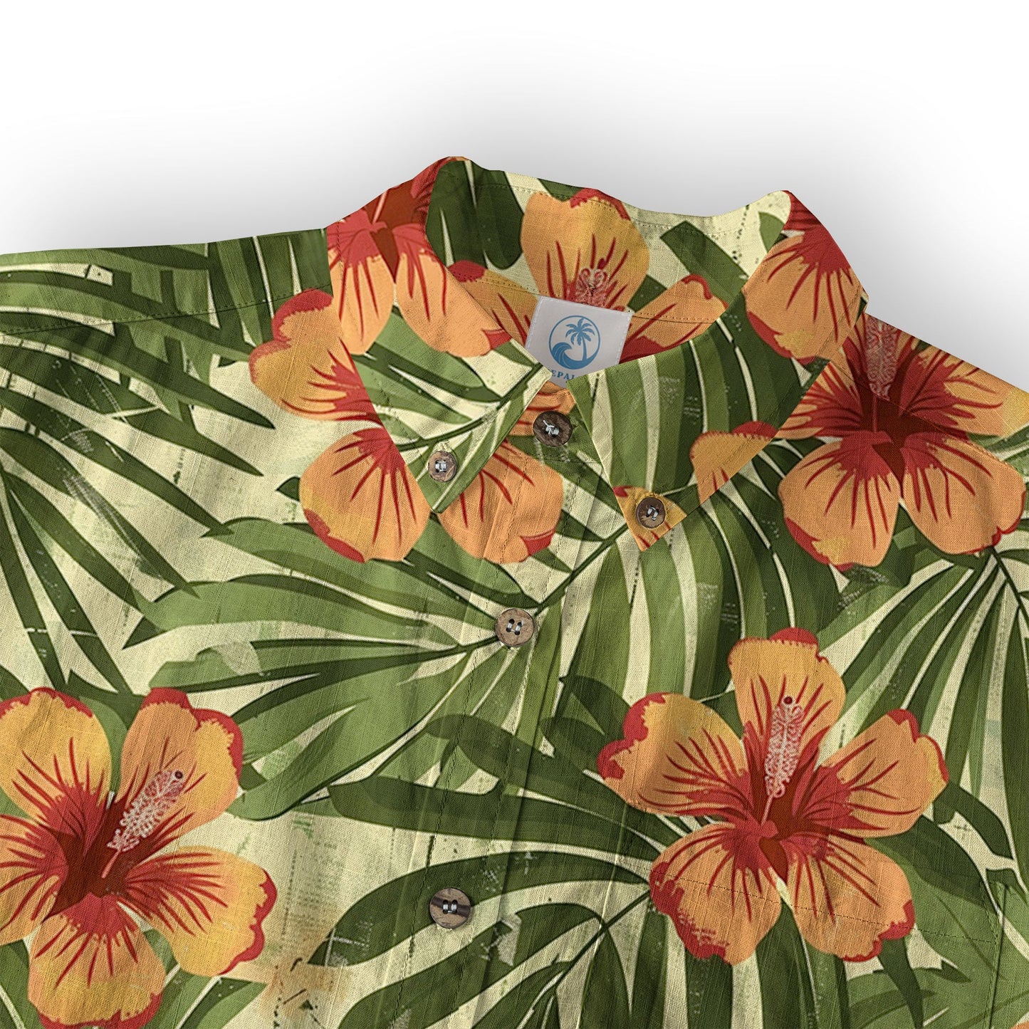 Vintage Aloha Flower Hawaii Shirt, Floral Pattern Hawaiian Shirt for Men
