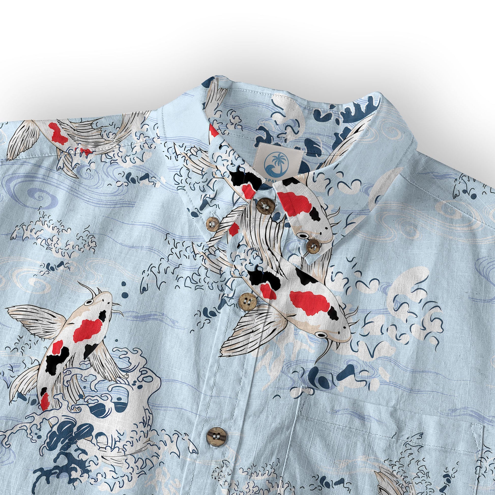 Koi Fish Hawaiian Ocean Shirt, hawaiian vacation drumfish family matching