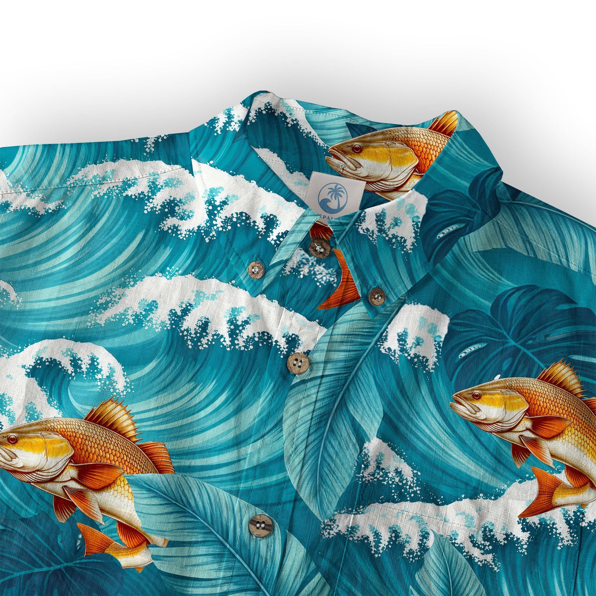 Koi Fish Hawaiian Ocean Shirt, hawaiian vacation drumfish family matching
