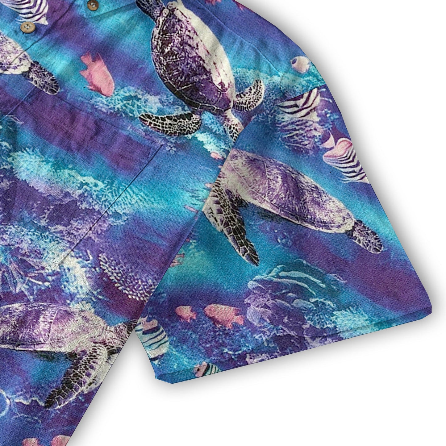 Turtle Mens Hawaiian Shirt, Turtle Casual Button Down Short Sleeve Aloha Hawaii Shirt