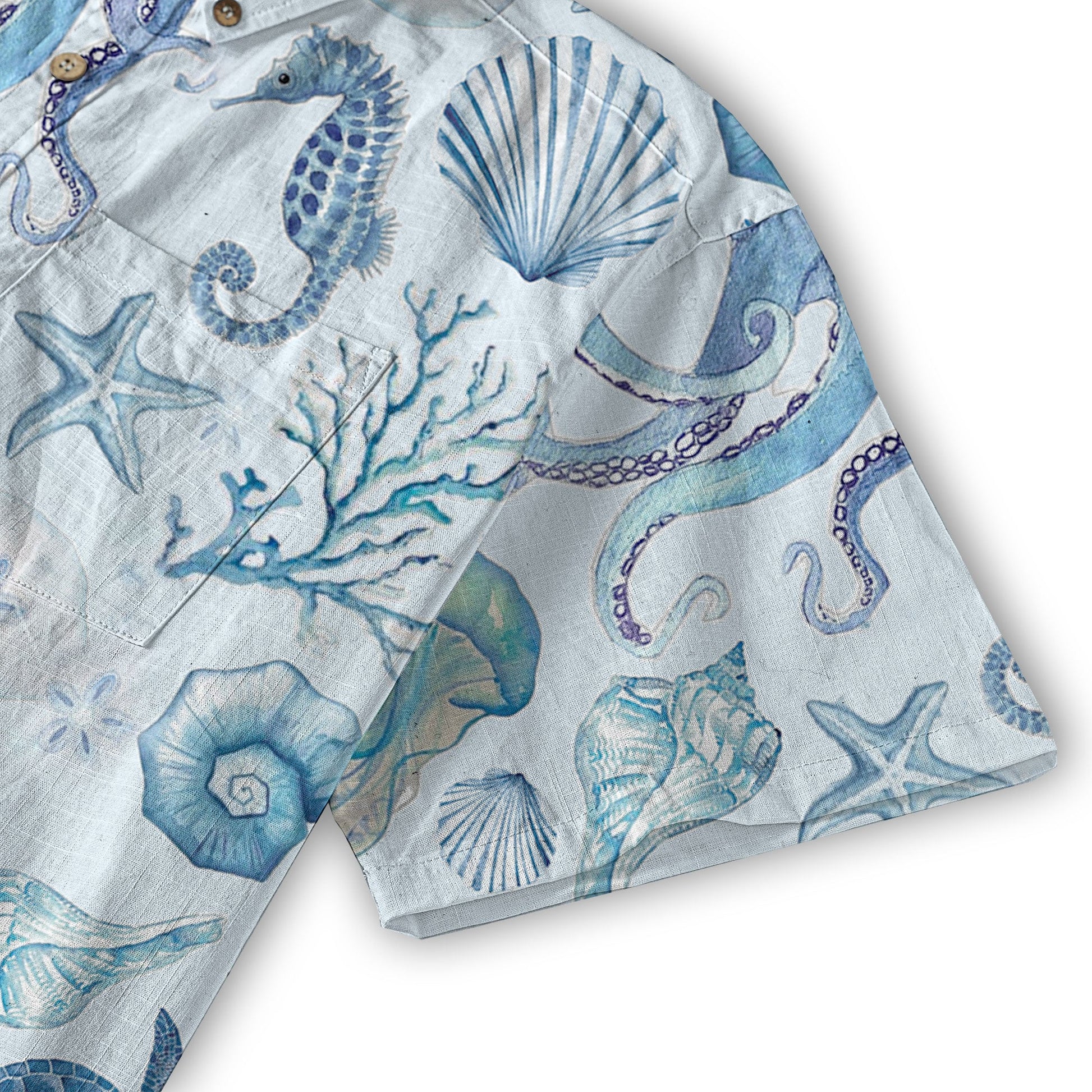 Turtle Hawaiian Shirt for Men, Ocean Animals Hawaiian Shirt