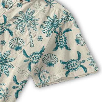 Turtle Aloha Shirt, Turtle Lover Hawaiian Shirt, Sea Lovers Aloha Shirt