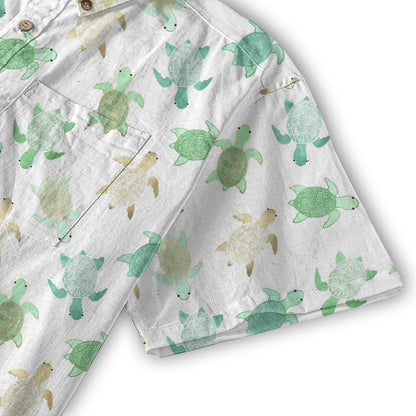 Turtle Aloha Shirt, Turtle Ocean Hawaiian Shirt