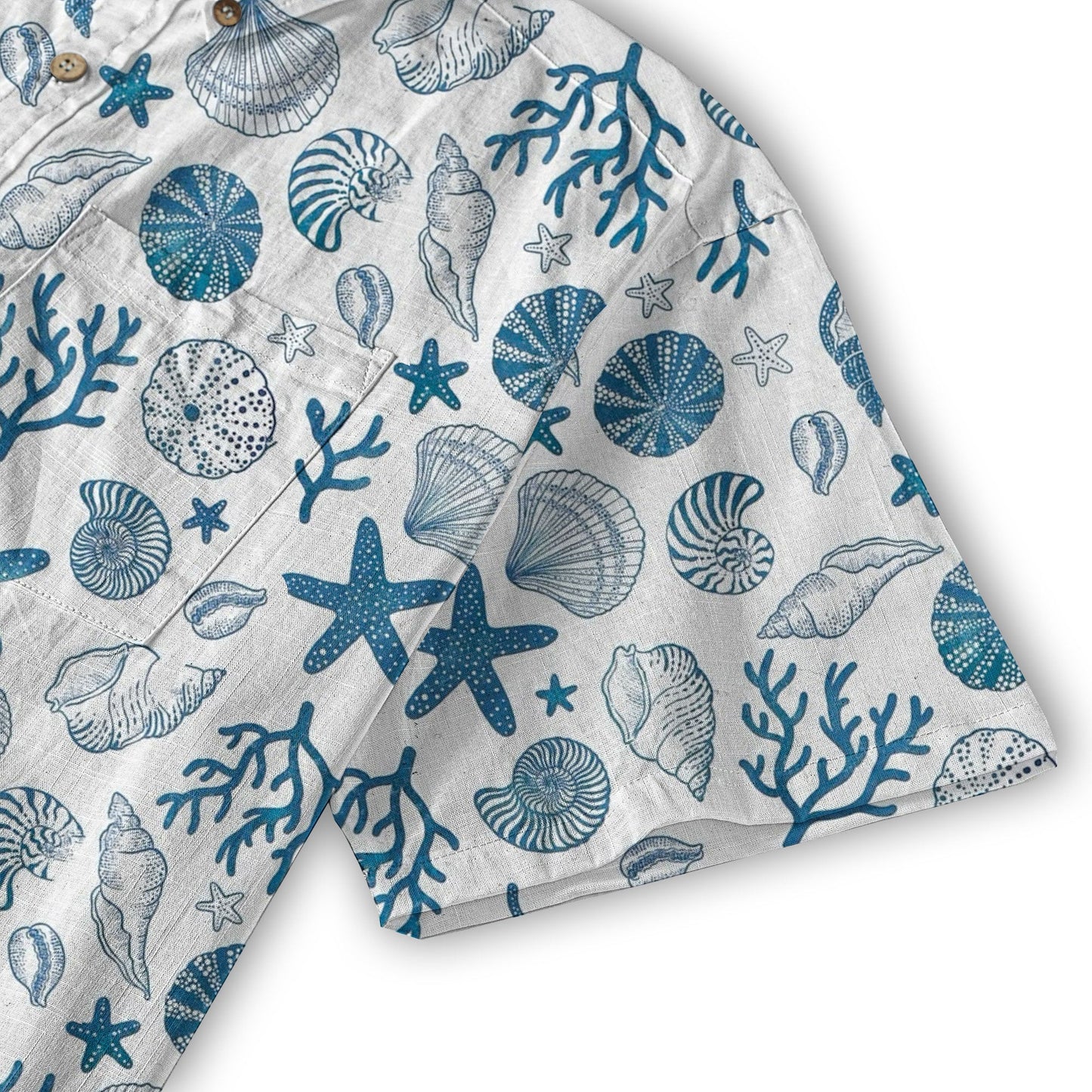 Sea Hawaiian Shirts for Men Women, Sea Animal Aloha Summer Beach Shirt Short Sleeve Button Down