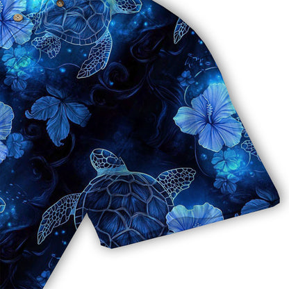 Ocean Animals Hawaiian Button Up Shirt, Sea Hawaii Shirt