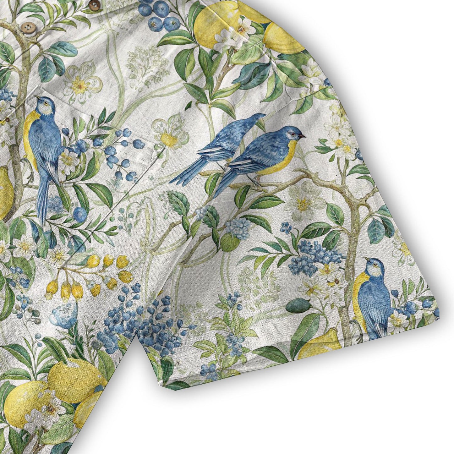 Tropical Fruits Aloha Hawaiian Button Up Shirt, Summer Beach Aloha Hawaii Shirt