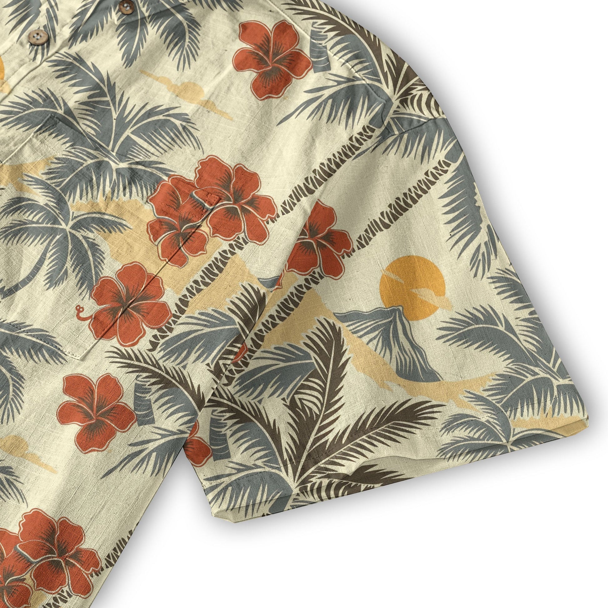 Retro Aloha Hibiscus Flowers Hawaii Shirt, Floral Hawaiian Button Down Shirt