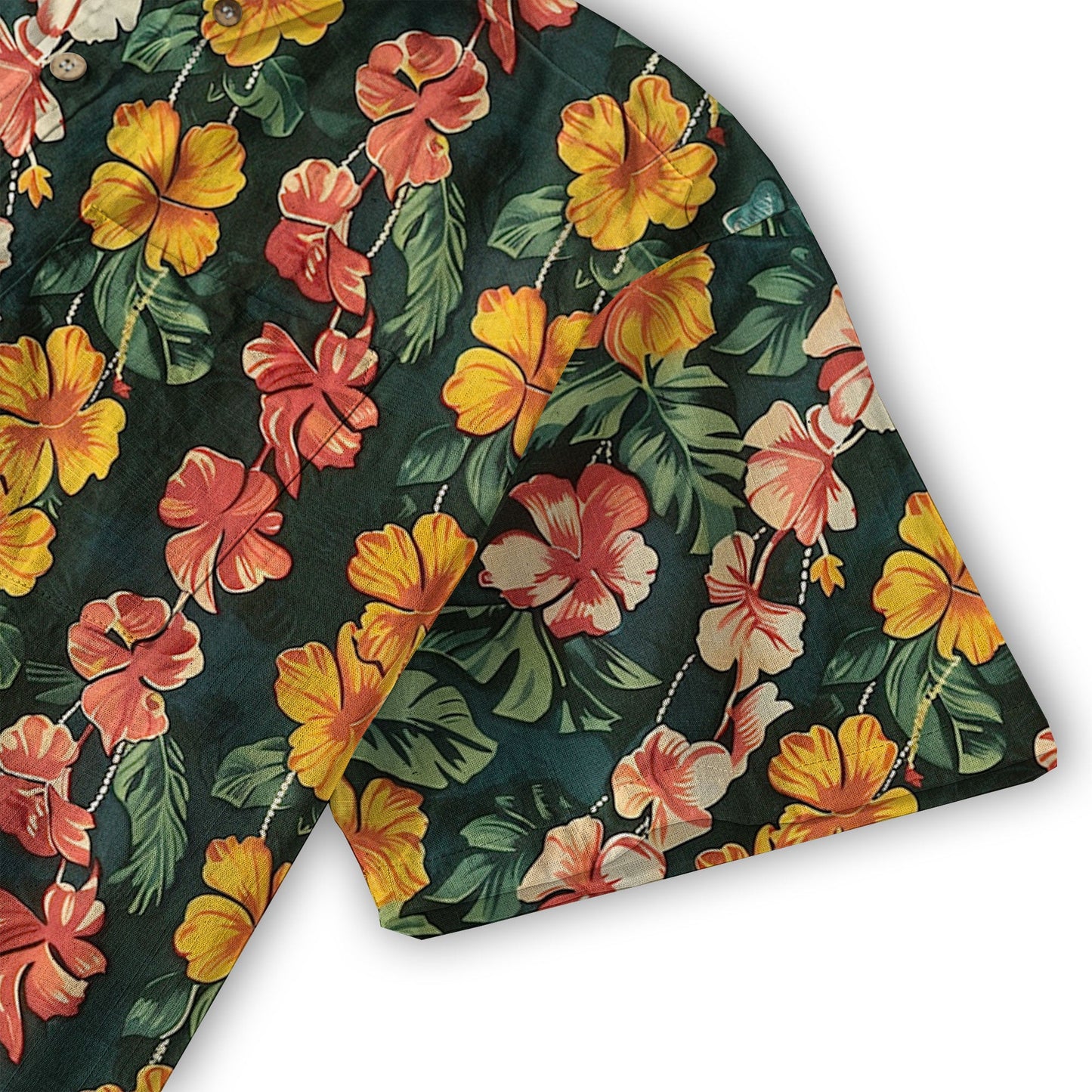 Vintage Aloha Flower Hawaii Shirt, Floral Pattern Hawaiian Shirt for Men