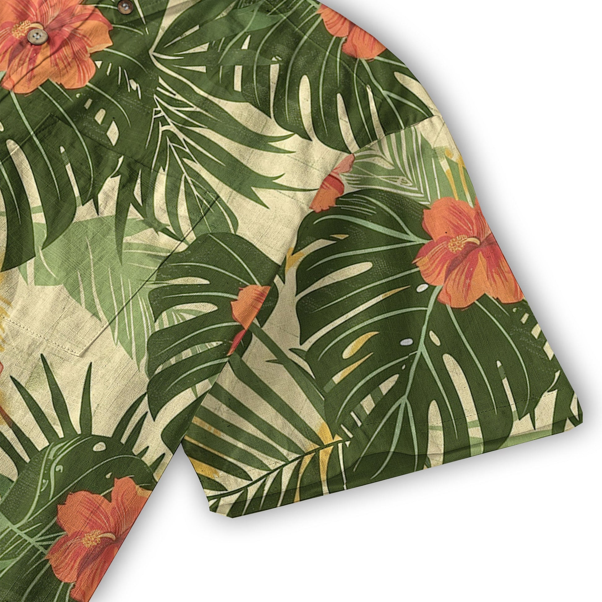 Vintage Aloha Flower Hawaii Shirt, Floral Pattern Hawaiian Shirt for Men