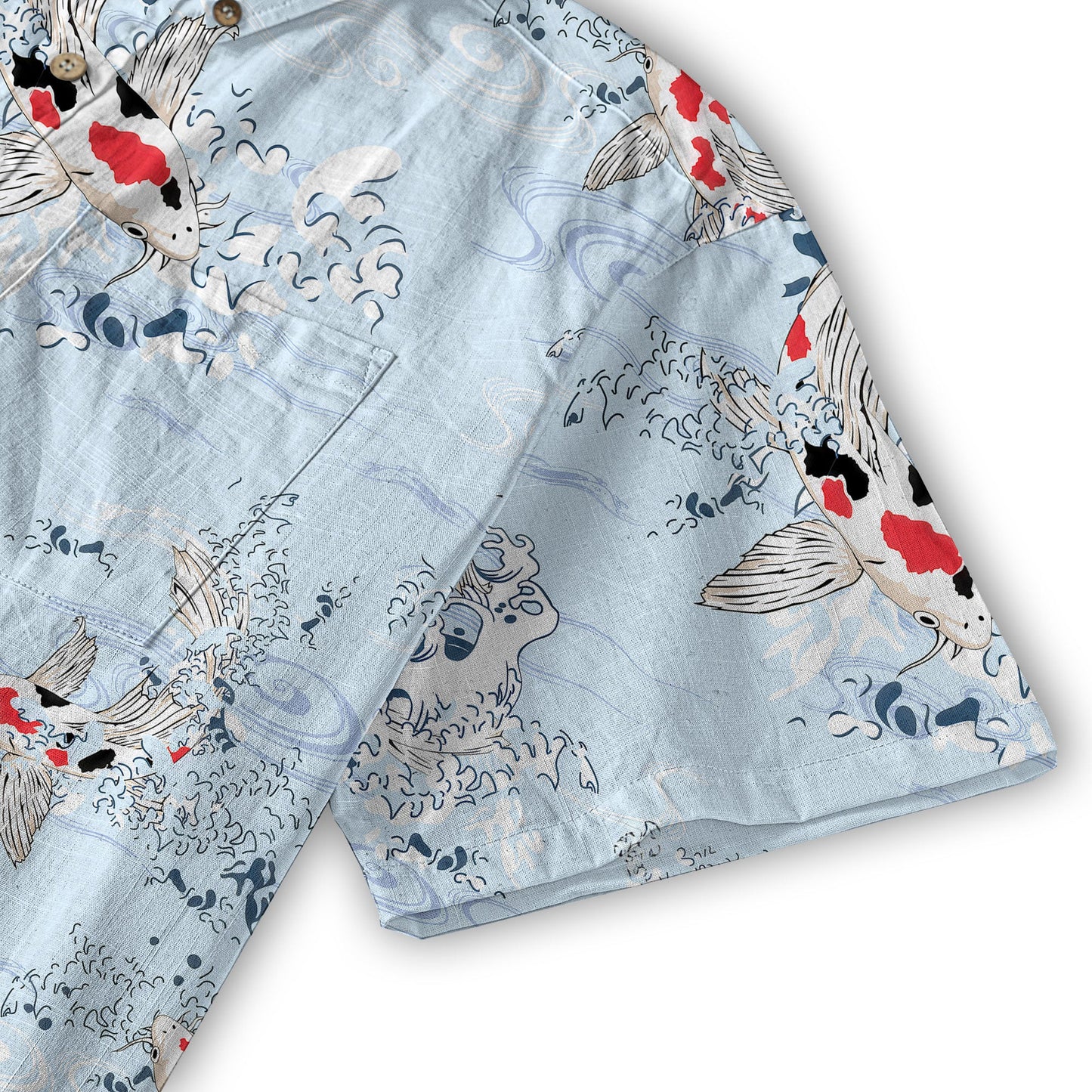 Koi Fish Hawaiian Ocean Shirt, hawaiian vacation drumfish family matching