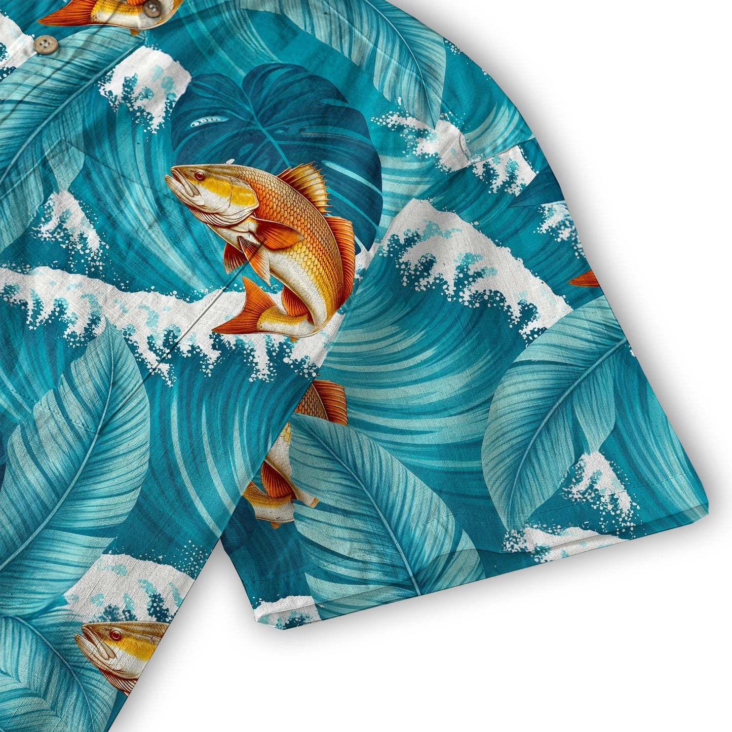 Koi Fish Hawaiian Ocean Shirt, hawaiian vacation drumfish family matching