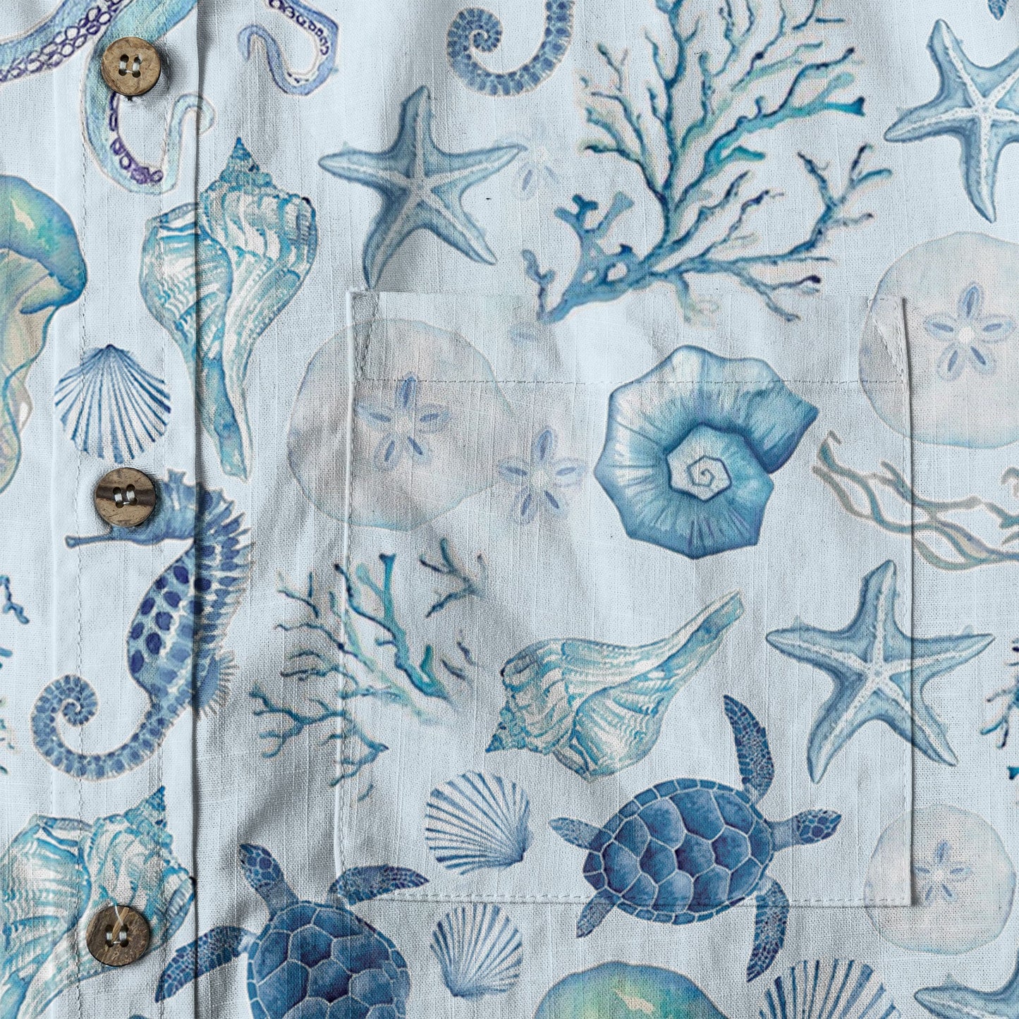 Turtle Hawaiian Shirt for Men, Ocean Animals Hawaiian Shirt