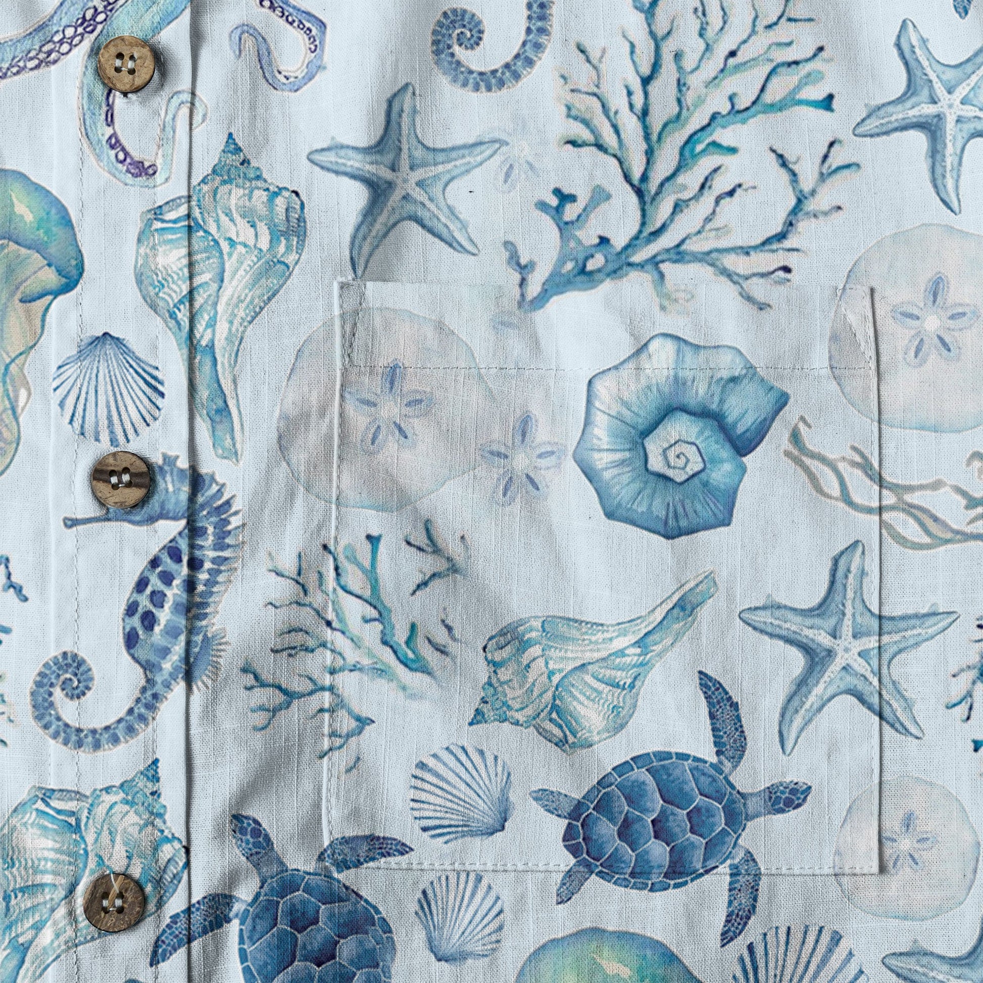 Turtle Hawaiian Shirt for Men, Ocean Animals Hawaiian Shirt