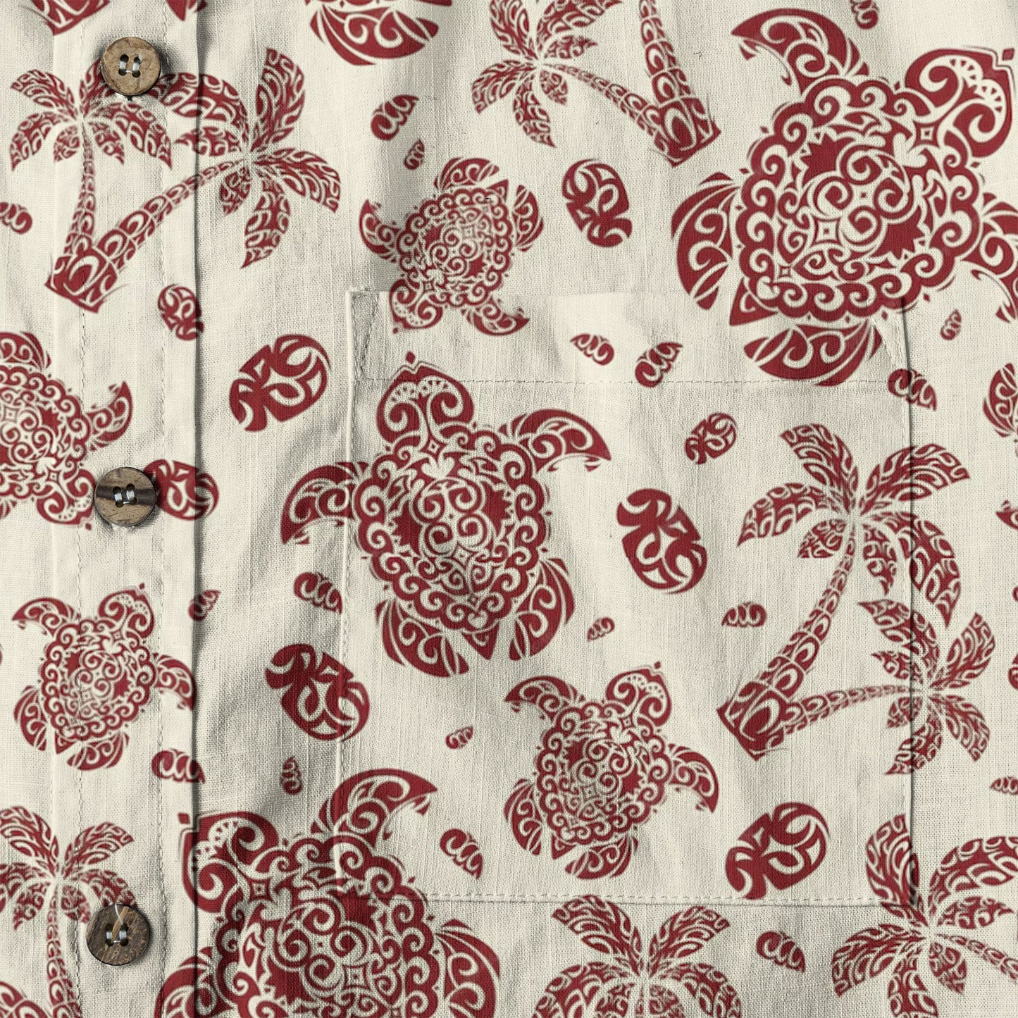 Turtle Beach Summer Button Down Hawaiian Shirt, Hawaii Pattern Shirt