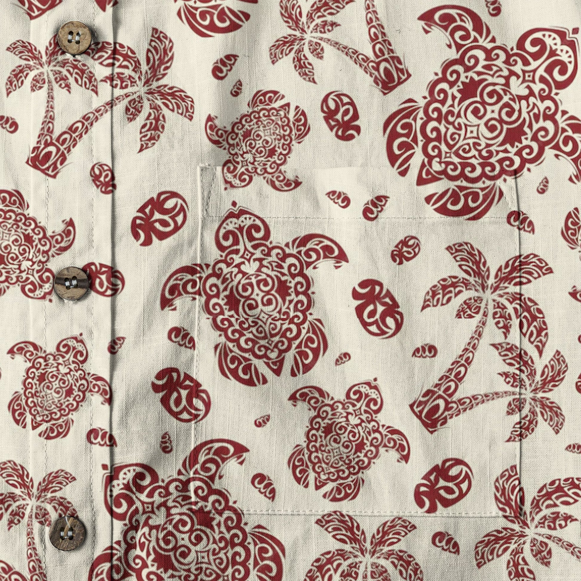 Turtle Beach Summer Button Down Hawaiian Shirt, Hawaii Pattern Shirt