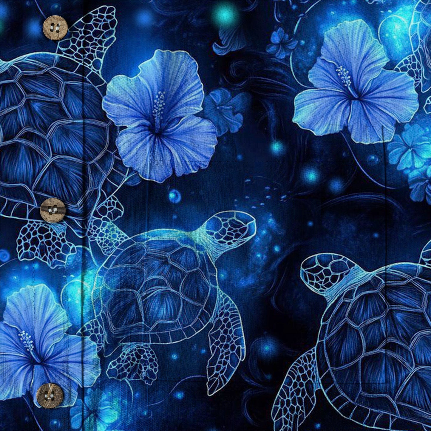 Neon Turtle Hawaiian Shirts for Men Women Youth, Vibrant Sea Turtle Aloha Summer Beach Shirt