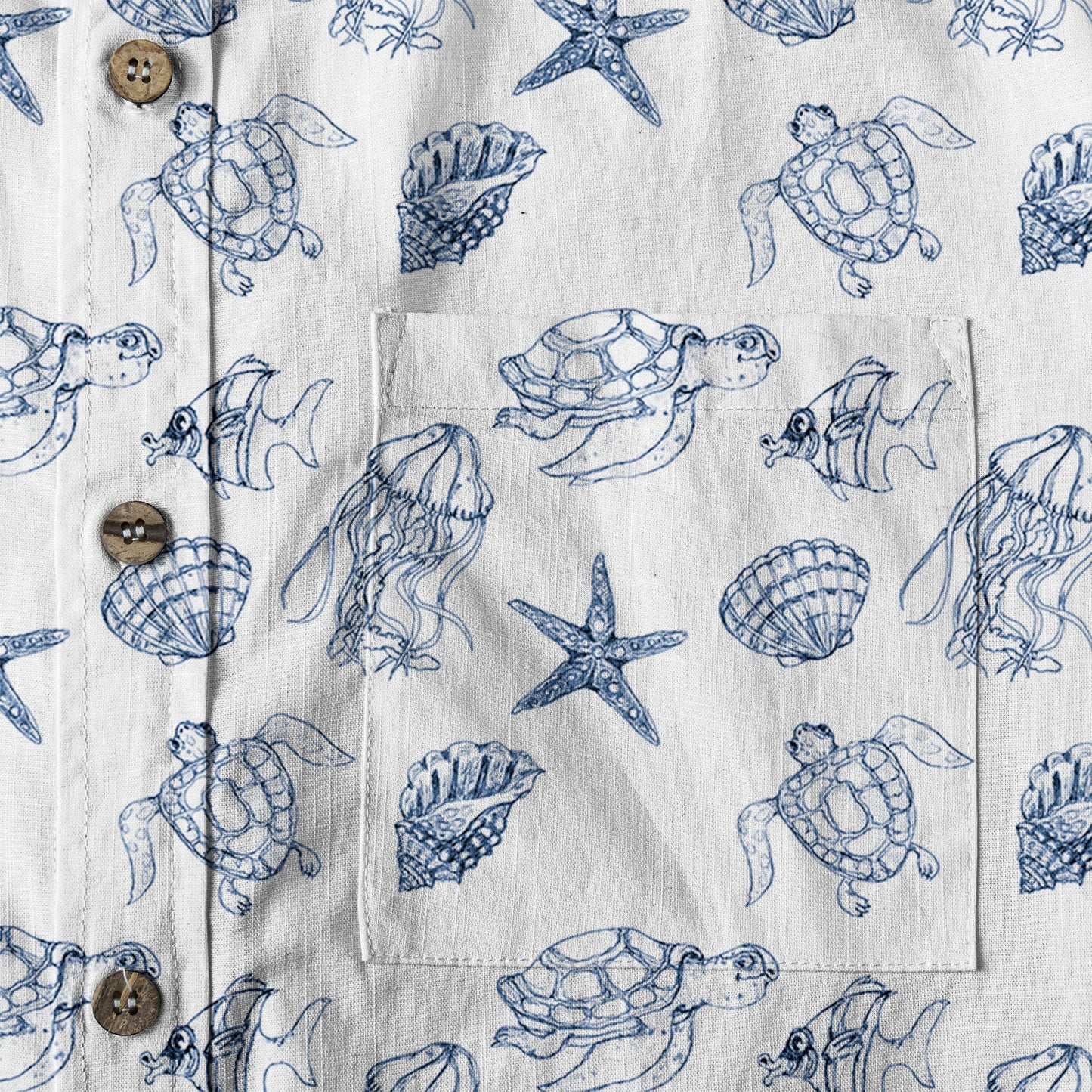 Sea Turtle Hawaiian Shirt, Aloha Summer Beach Button Up Shirt