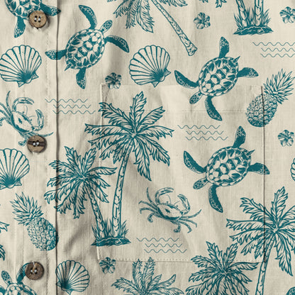 Turtle Aloha Shirt, Turtle Lover Hawaiian Shirt, Sea Lovers Aloha Shirt