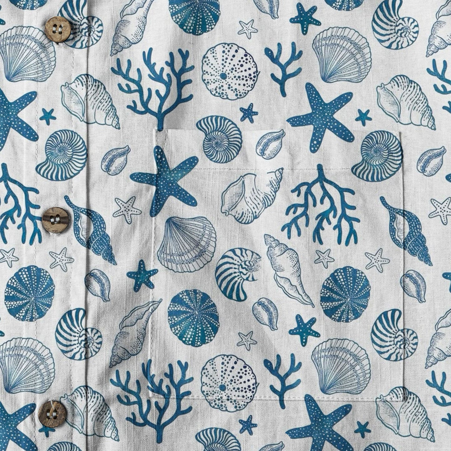Sea Hawaiian Shirts for Men Women, Sea Animal Aloha Summer Beach Shirt Short Sleeve Button Down