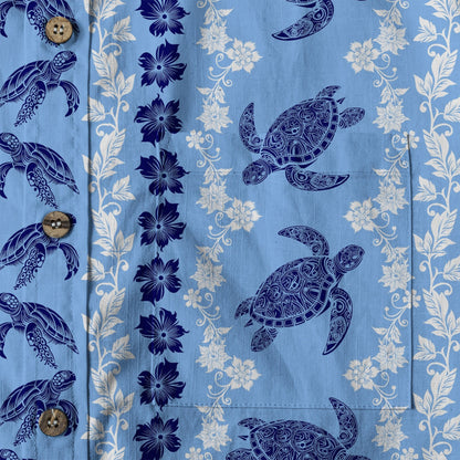 Sea Ocean Animals Women's Hawaiian Shirt, Ocean Fish Print