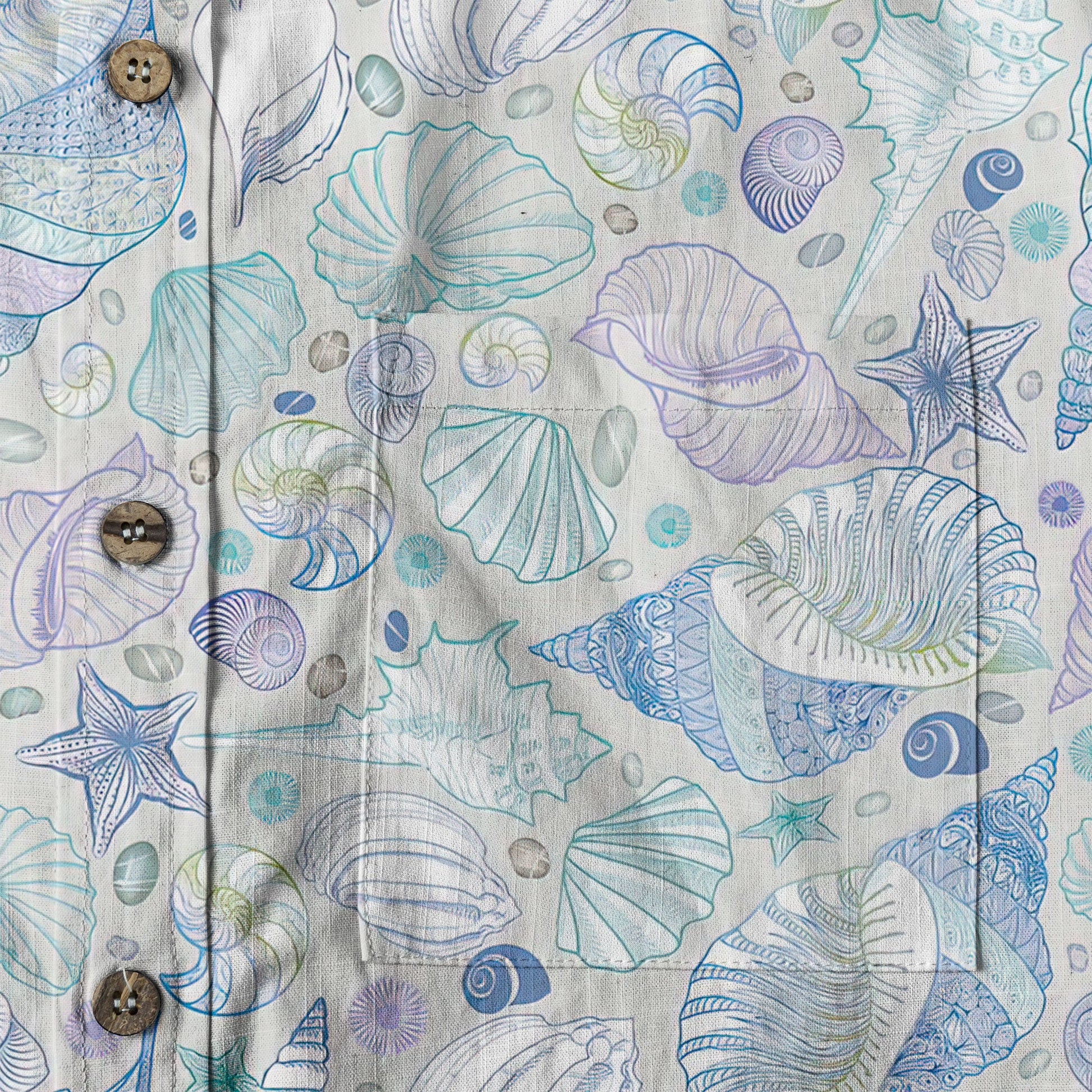 Sea Shells Animal Pattern Hawaii Shirt, Turtle Hawaiian Shirt for Men Women