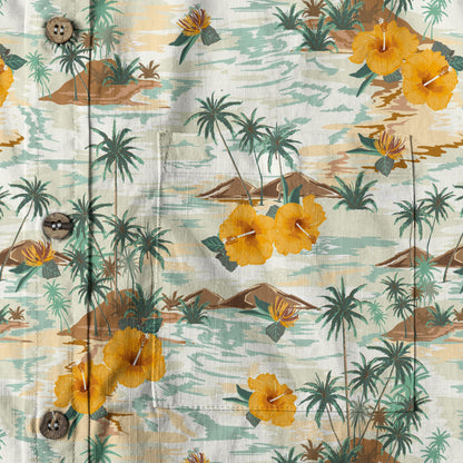 Ocean Animals Hawaiian Button Up Shirt, Sea Hawaii Shirt