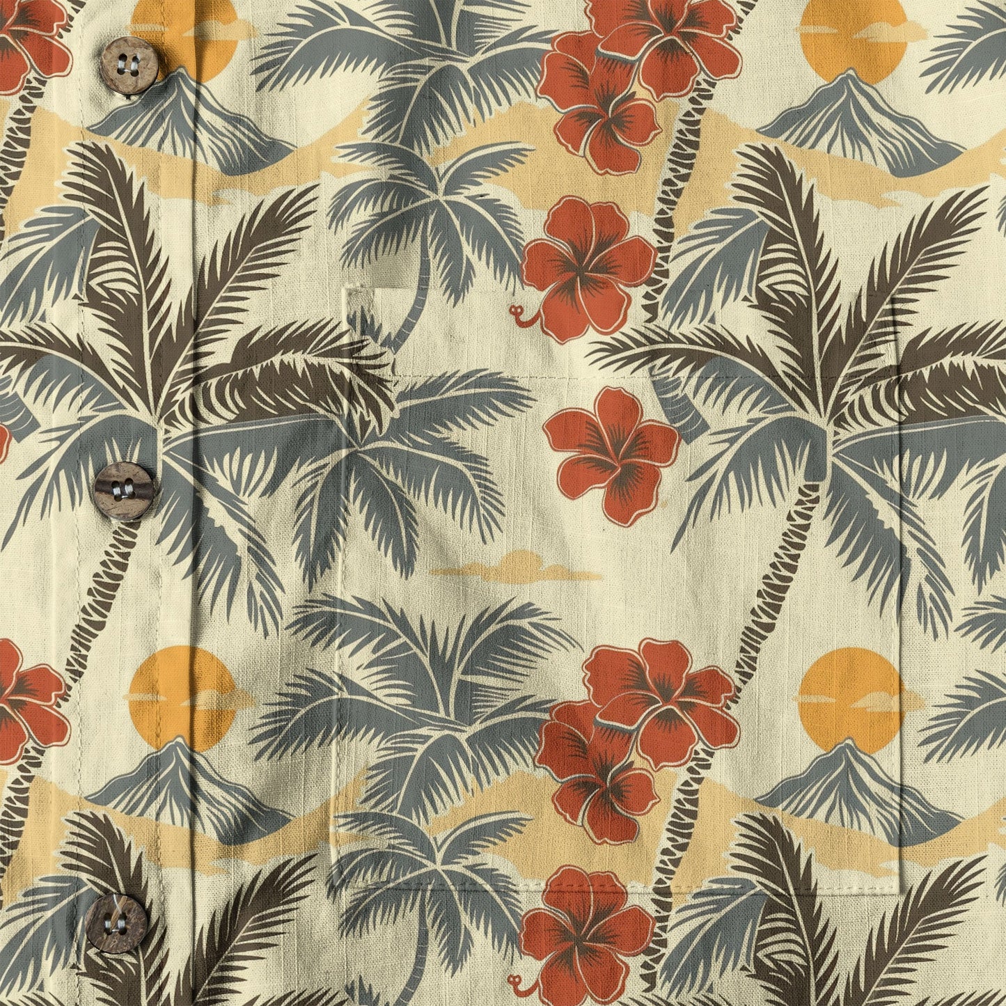 Retro Aloha Hibiscus Flowers Hawaii Shirt, Floral Hawaiian Button Down Shirt