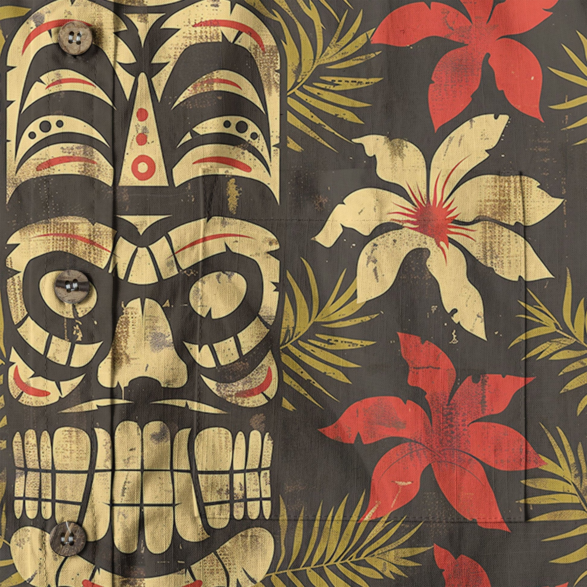 Retro Hibiscus Flowers Aloha Hawaii Shirt, Floral Hawaiian Button Up Shirt