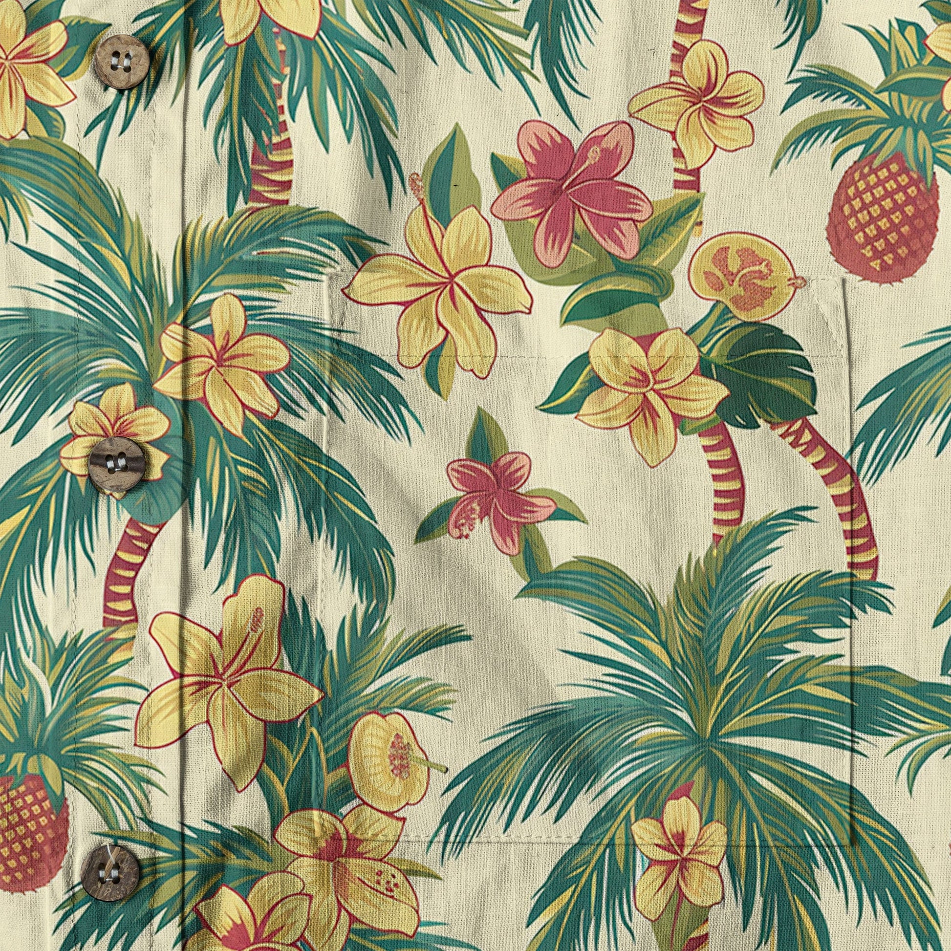 Retro Aloha Flowers Hawaii Shirt, Floral Pattern Hawaiian Shirt