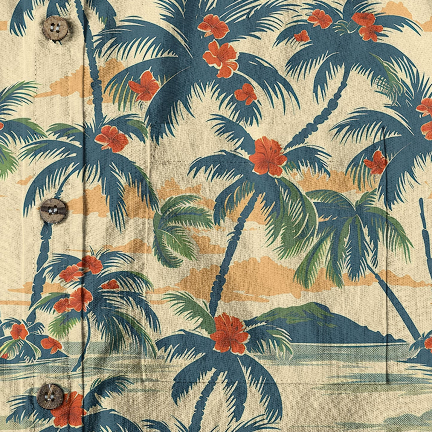 Retro Aloha Flowers Hawaii Shirt, Floral Pattern Hawaiian Shirt