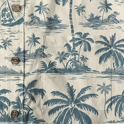 Retro Aloha Flowers Hawaii Shirt, Floral Pattern Hawaiian Shirt