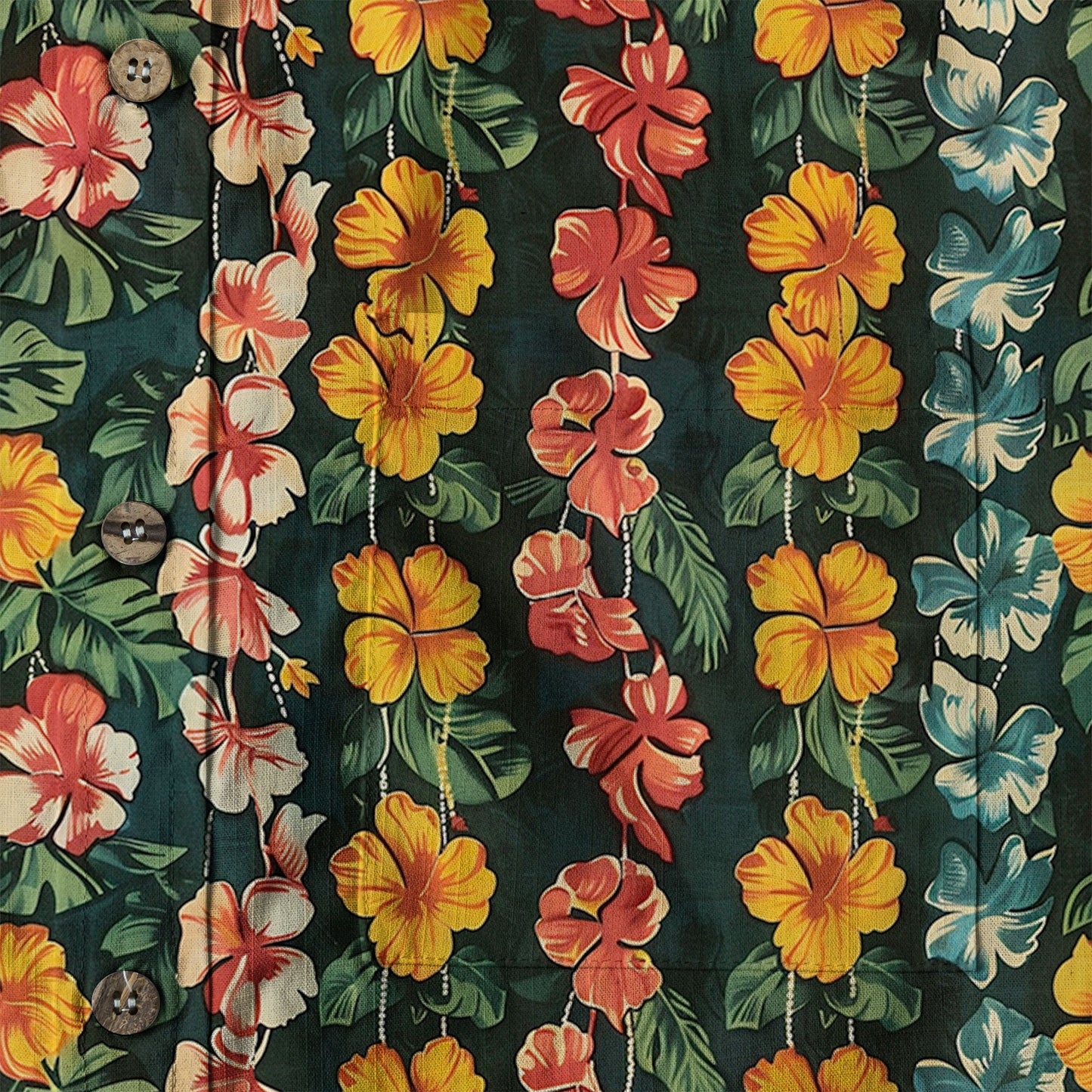 Vintage Aloha Flower Hawaii Shirt, Floral Pattern Hawaiian Shirt for Men