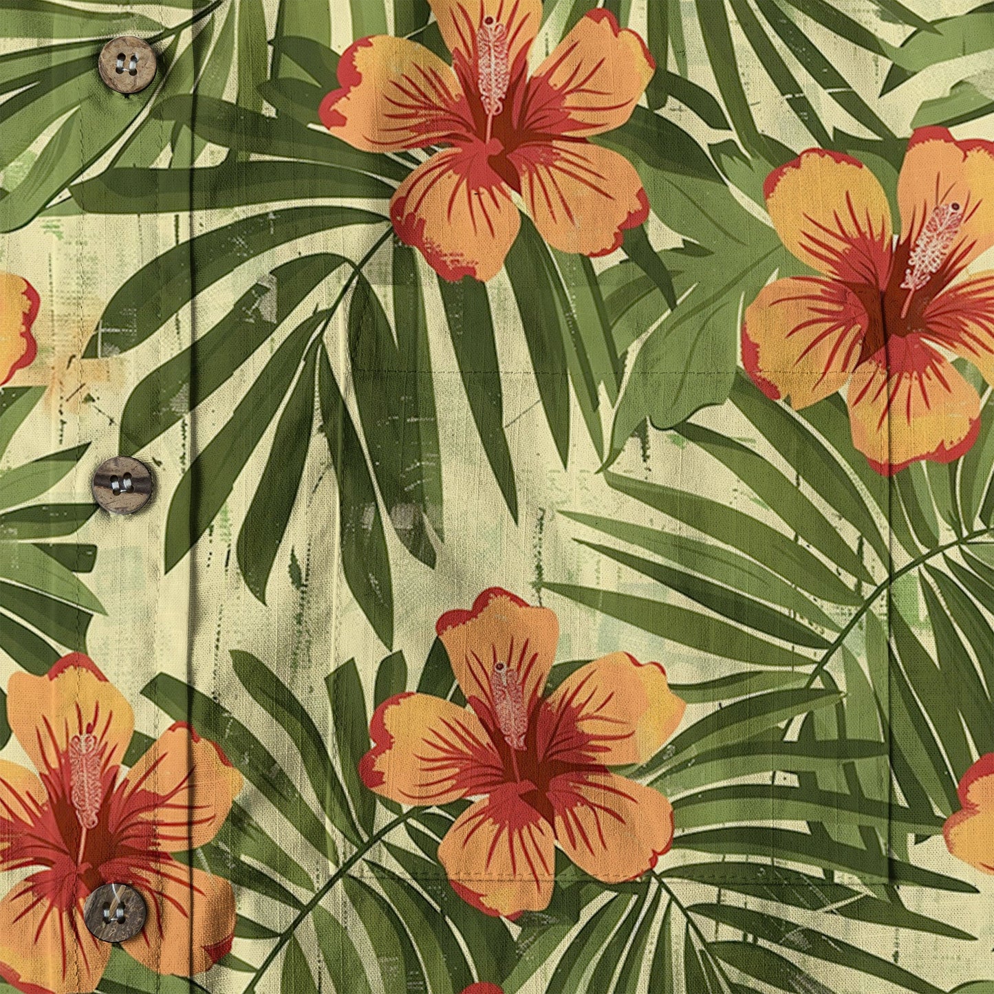 Vintage Aloha Flower Hawaii Shirt, Floral Pattern Hawaiian Shirt for Men