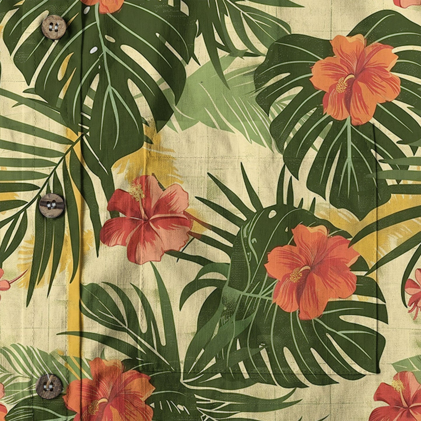 Vintage Aloha Flower Hawaii Shirt, Floral Pattern Hawaiian Shirt for Men