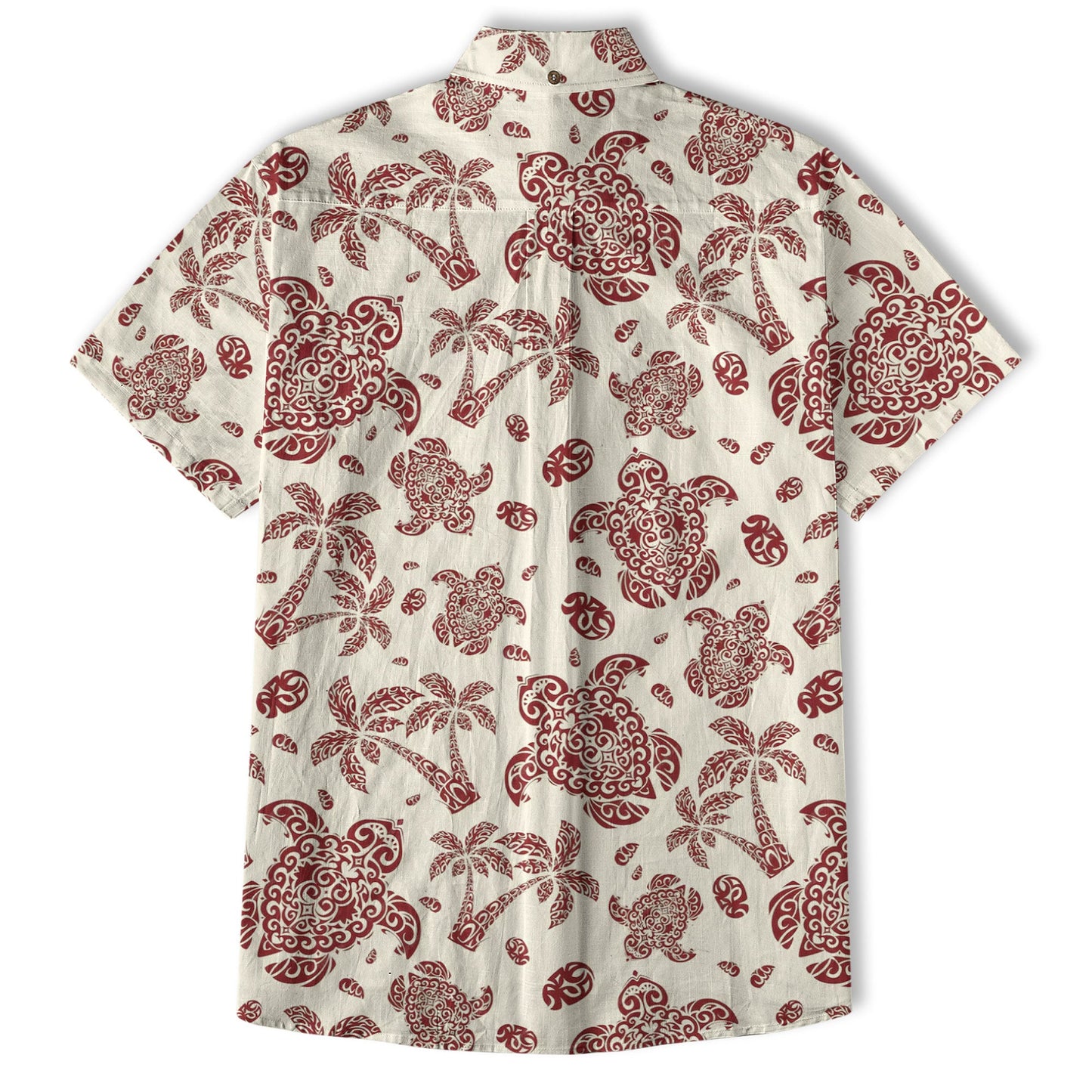 Turtle Beach Summer Button Down Hawaiian Shirt, Hawaii Pattern Shirt