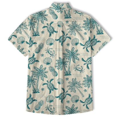 Turtle Aloha Shirt, Turtle Lover Hawaiian Shirt, Sea Lovers Aloha Shirt