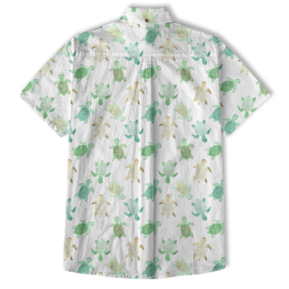Turtle Aloha Shirt, Turtle Ocean Hawaiian Shirt