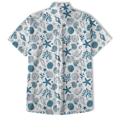 Sea Hawaiian Shirts for Men Women, Sea Animal Aloha Summer Beach Shirt Short Sleeve Button Down