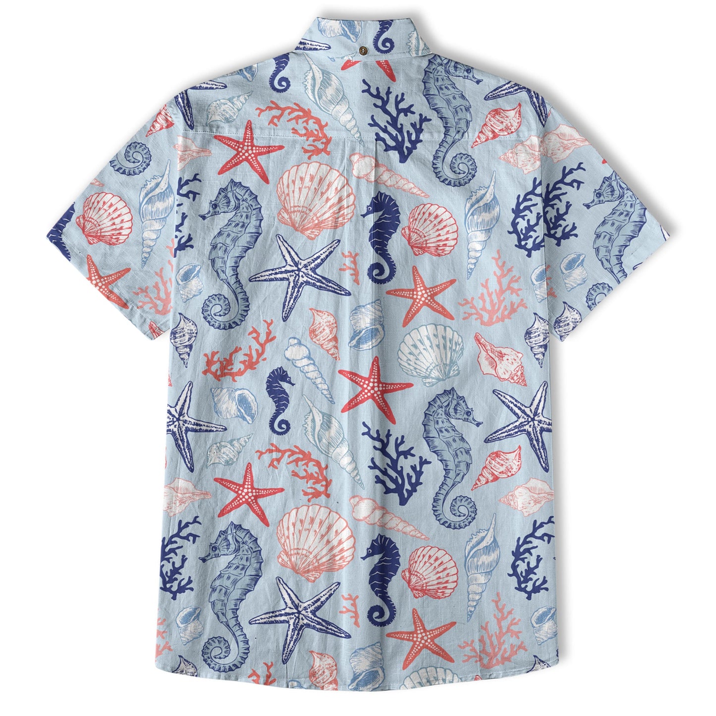 Ocean Animals Women's Hawaiian Shirt, Ocean Aloha Hawaiian Print