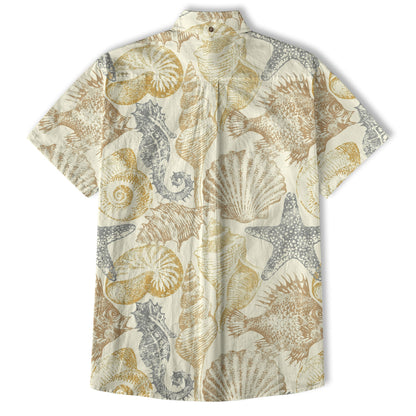 Ocean Animals Women's Hawaiian Shirt, Ocean Aloha Hawaiian Print