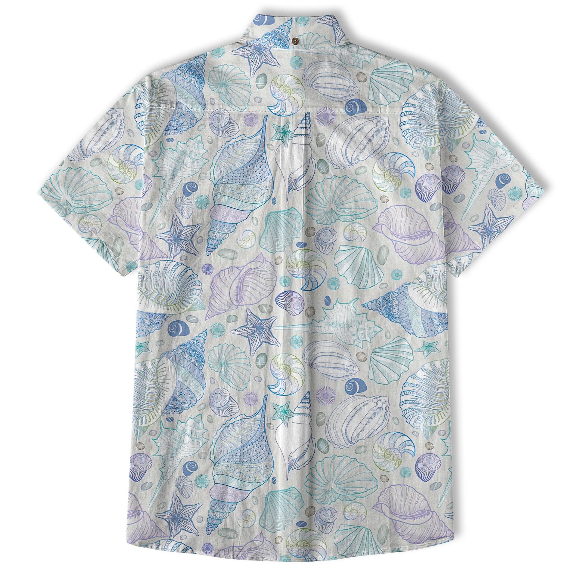 Sea Shells Animal Pattern Hawaii Shirt, Turtle Hawaiian Shirt for Men Women