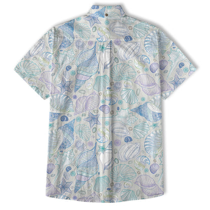Sea Shells Animal Pattern Hawaii Shirt, Turtle Hawaiian Shirt for Men Women