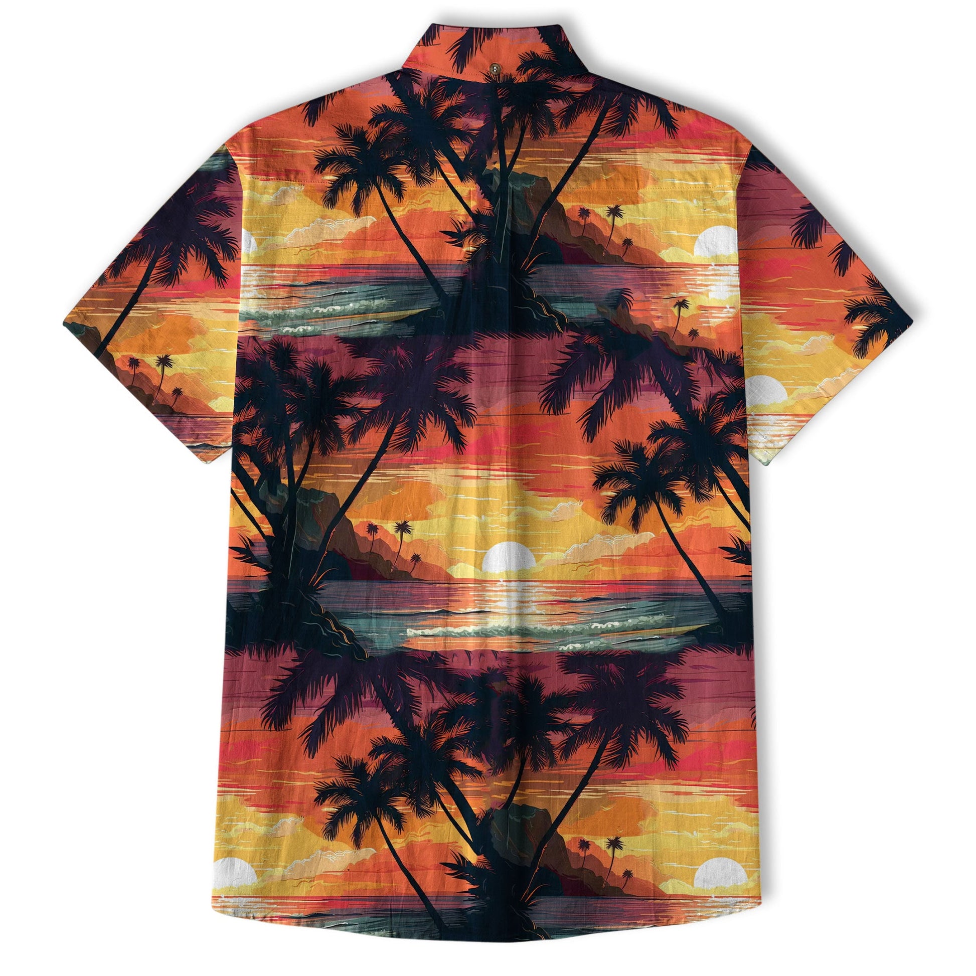 Sunset Summer Hawaiian Shirt, Beach Tropical Hawaiian Shirt